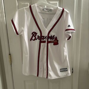 Majestic Braves Jersey. Inciarte, White, size Large.